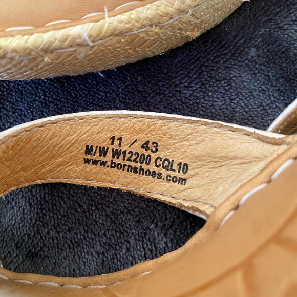 Born Women's Ivory Flower Leather Wedge Ankle Strap Woman Sz. 11 Barbiecore EUC - Picture 9 of 9